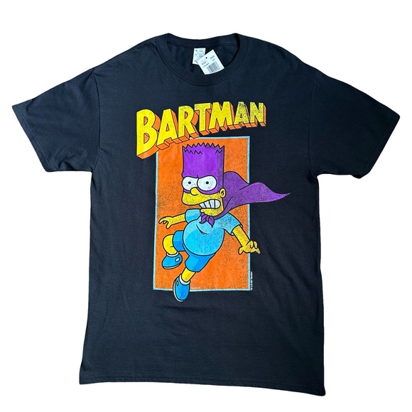 Other - Bartman Bart Simpson Black Graphic T-Shirt‎ Unisex Adult Size Medium NWT